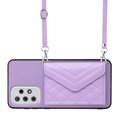 thumbnail image 1 of Allytech Galaxy A33 5G Wallet Case with Shoulder Strap, Luxury PU Leather RFID Blocking Protectve Anti-Scratch Bumper Cards Slots Magnetic Closure Phone Case Cover for Samsung Galaxy A33 5G, Purple, 1 of 9