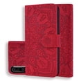 thumbnail image 1 of Allytech Galaxy A40 Case for Girls Women, Slim Fit PU Leather Mandala Embossed Folio Flip Stand Shockproof Full Protective Cards Holder Wallet Case Cover for Samsung Galaxy A40, Red, 1 of 13