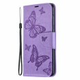 thumbnail image 1 of Allytech Galaxy A50 Case, Slim Fit PU Leather Folio Butterfly Embossed Shockproof Wrist Hand Strap Flip Cards Holder Wallet Case TPU Back Cover for Samsung Galaxy A50, Violet, 1 of 8