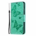 thumbnail image 1 of Allytech Galaxy A50 Case, Slim Fit PU Leather Folio Butterfly Embossed Shockproof Wrist Hand Strap Flip Cards Holder Wallet Case TPU Back Cover for Samsung Galaxy A50, Green, 1 of 8
