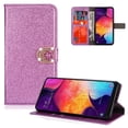 thumbnail image 1 of Allytech Galaxy A50 Wallet Case for Girls Women, PU Leather Glitter Stand Folio Flip Cards Slots Full Protective Shockproof Book Style Wallet Cases Covers for Samsung Galaxy A50 2019,Purple, 1 of 1