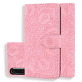 thumbnail image 1 of Allytech Galaxy A50 Wallet Case, Slim Fit Lightweight Shockproof PU Leather Mandala Embossed Folio Kickstand Bumper Protective Cards Holder Wallet Cases Covers for Samsung Galaxy A50, Pink, 1 of 13