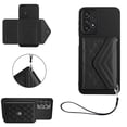 thumbnail image 1 of Allytech Galaxy A52 4G/ 5G Wallet Case with Hand Wrist, Luxury PU Leather Shockproof RFID Blocking Cards Slots Stand Magnetic Closure Phone Case Cover for Samsung Galaxy A52 4G/ 5G, Black, 1 of 8