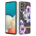 thumbnail image 1 of Allytech Galaxy A53 5G Case Cover, Soft TPU Back Cover with Ring Holder Stand Shockproof Anti-Scratch Slim Fit Bumper Phone Case for Samsung Galaxy A53 5G, Purple Flower, 1 of 4