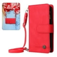 thumbnail image 1 of Allytech Galaxy A53 5G Case, Samsung A53 5G Case Wallet, With Shoulder Strap Cards Slots Zipper Wallet Stand Flip Protective Shell Cover for Samsung Galaxy A53 5G 6.5" - Red, 1 of 7