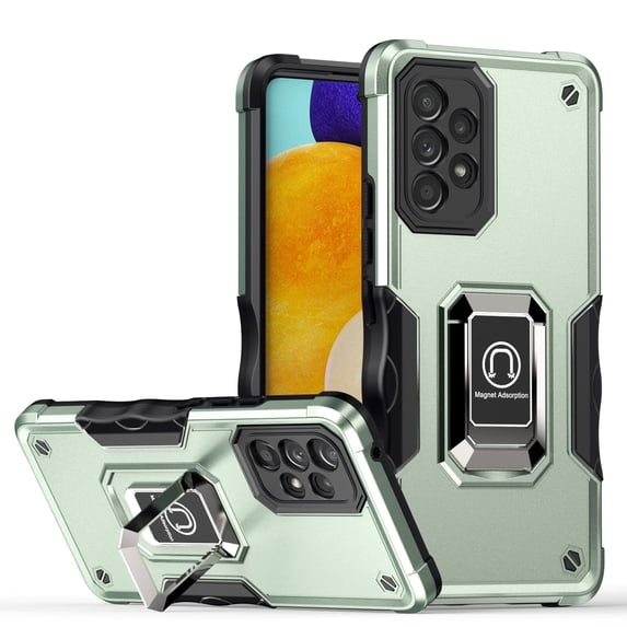 Allytech Galaxy A53 5G Case with Stand, Samsung A53 5G Case Cover, Ring Holder Kickstand Military Grade Protection Compatible with Car Mount Bumper Defender Case for Samsung Galaxy A53 5G 6.5"-Green
