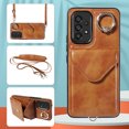 thumbnail image 1 of Allytech Galaxy A53 5G Case Wallet with Cards Holder & Detachable Shoulder Strap, Ring Holder Kickstand Vintage PU Leather Shockproof Wallet Case Cover for Samsung Galaxy A53 5G - Brown, 1 of 14
