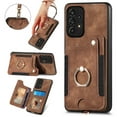 thumbnail image 1 of Allytech Galaxy A53 5G Case Wallet, RFID Blocking Multiple Cards Slots Ring Holder Stand Shockproof Protective Hand Wrist Wallet Case Cover for Samsung Galaxy A53 5G -Brown, 1 of 12