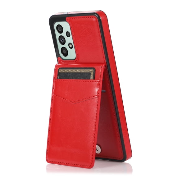 Allytech Galaxy A53 5G Case Wallet, Samsung A53 5G Case, PU Leather Cards Slots Folding Kickstand Flip Cover Drop Protective Anti-shock Wallet Case Cover for Samsung Galaxy A53 5G - Red
