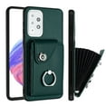 thumbnail image 1 of Allytech Galaxy A53 5G Wallet Case with Ring Holder Stand, Retro PU Leather Cards Slots Shockproof Kickstand Anti-Scratch Protective Phone Case for Samsung Galaxy A53 5G - Green, 1 of 6