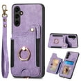 thumbnail image 1 of Allytech Galaxy A54 5G Case Wallet, RFID Blocking Multiple Cards Slots Ring Holder Stand Shockproof Protective Hand Wrist Wallet Case Cover for Samsung Galaxy A54 5G - Purple, 1 of 11