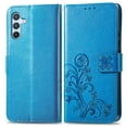 thumbnail image 1 of Allytech Galaxy A54 5G Wallet Case, Flower Embossed PU Leather Flip Stand Cards Holder Shockproof Magnetic Closure Wallet Case for Samsung Galaxy A54 5G 6.4" - Blue, 1 of 6