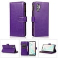 thumbnail image 1 of Allytech Galaxy Note 10+ Case, Note 10 Plus Case,PU Leather Zipper Wallet Case 9 Cards Holder Hand Wrist Strap Stand Shockproof Protective Flip Case Cover for Samsung Galaxy Note 10 Plus 6.8" -Purple, 1 of 8