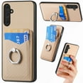 thumbnail image 1 of Allytech for Galaxy Note 10 Plus Case with Cards Holder, Rotating Ring Stand Slim Fit Wallet Back Cover Bumper Shockproof Phone Case for Samsung Galaxy Note 10 Plus - Khaki, 1 of 1