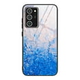 thumbnail image 1 of Allytech Galaxy Note 20 Cover, Slim Silicone Frame Tempered Glass Back Cover Anti-scratch Shockproof Drop Protection Bumper Defender Case Cover for Samsung Note 20, Blue, 1 of 2