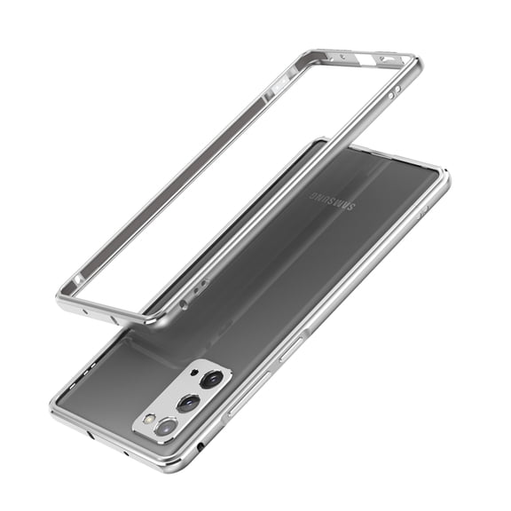 Allytech Galaxy Note 20 Metal Frame Cover, Lightweight Shockproof Corner Protector Camera Lens Frame Protector for Samsung Galaxy Note 20, Silver