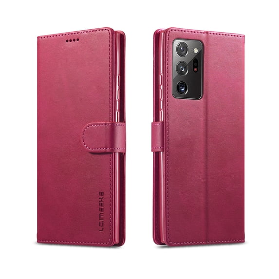 Allytech Galaxy Note 20 Ultra Case, PU Leather Folio Flip Folding Stand Mangetic Closure Shockproof Credit Cards Slots Full Protection Wallet Case Cover for Samsung Galaxy Note 20 Ultra, Rose