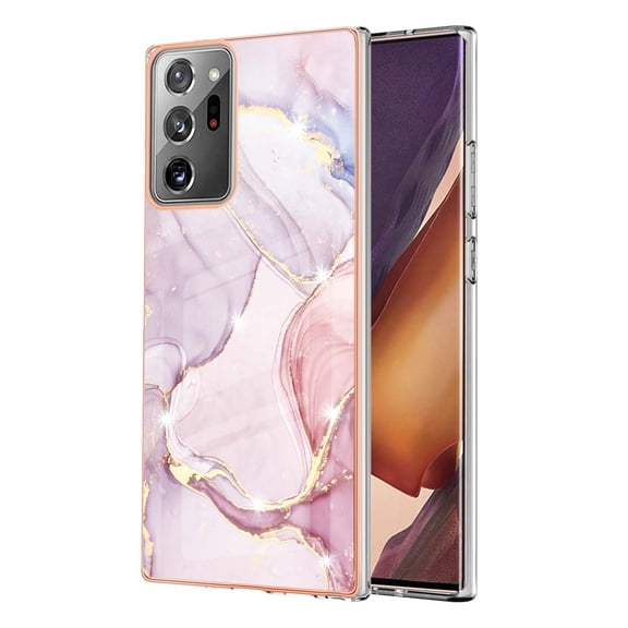 Allytech Galaxy Note 20 Ultra Case, Pretty Marble Heavy Duty Shockproof Hybrid Hard PC Soft TPU Bumper Three Layer Drop Protection Anti-Fall Cover Case for Samsung Galaxy Note 20 Ultra- Rosegold