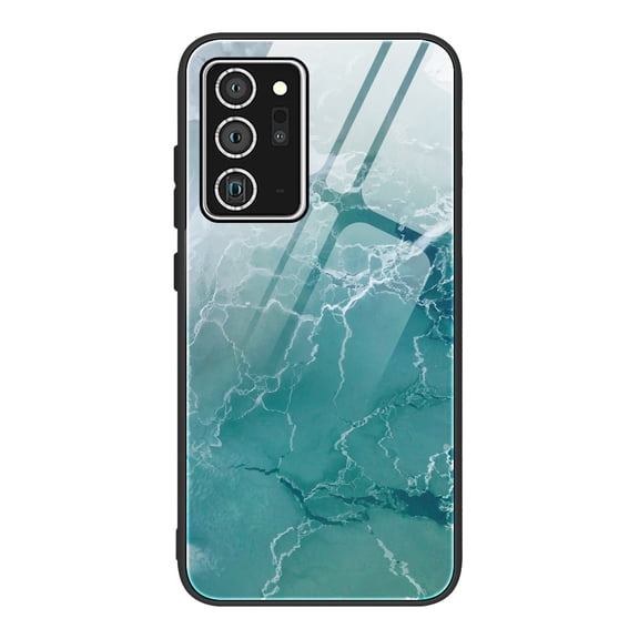 Allytech Galaxy Note 20 Ultra Cover, Slim Silicone Frame Tempered Glass Back Cover Anti-scratch Shockproof Drop Protection Bumper Defender Case Cover for Samsung Note 20 Ultra, Green