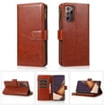 thumbnail image 1 of Allytech Galaxy Note20 Ultra 5G Case, PU Leather Zipper Wallet Case 9 Cards Holder Hand Wrist Strap Stand Shockproof Protective Flip Case Cover for Samsung Note20 Ultra 6.9" - Brown, 1 of 8