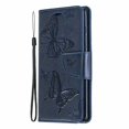 thumbnail image 1 of Allytech Galaxy S10 Case, Slim Fit PU Leather Folio Butterfly Embossed Shockproof Wrist Hand Strap Flip Cards Holder Wallet Case TPU Back Cover for Samsung Galaxy S10,Blue, 1 of 8