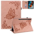 thumbnail image 1 of Allytech Galaxy S11 11-Inch Case SM-T870 T875, Folio PU Leather Luxury Butterfly Embossed Multi Angle Viewing Stand Shockproof Drop Absorption Case Cover for Samsung Galaxy Tab S11 T870, Pink, 1 of 6