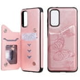 thumbnail image 1 of Allytech Galaxy S20 5G Case, S20 Wallet Case, Slim Fit Butterfly Embossed PU Leather Lightweight Shockproof Full Protection Cards Slots Back Cover Shell for Samsung Galaxy S20 6.2", Rosegold, 1 of 9