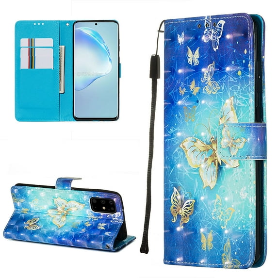 Allytech Galaxy S20 5G Wallet Case, Slim 3D PU Leather Folio Flip Stand Shockproof Full Protection Drop Proof Magnetic Cards Holder Wallet Case Cover for Samsung Galaxy S20 6.2", Butterfly