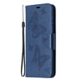 thumbnail image 1 of Allytech Galaxy S20 FE Case 5G, PU Leather Folio Flip Pretty Butterfly Embossed Hand Wrist Strap Foldling Kickstand Shockproof Cards Holder Wallet Case for Samsung Galalxy S20 FE 5G, Blue, 1 of 5