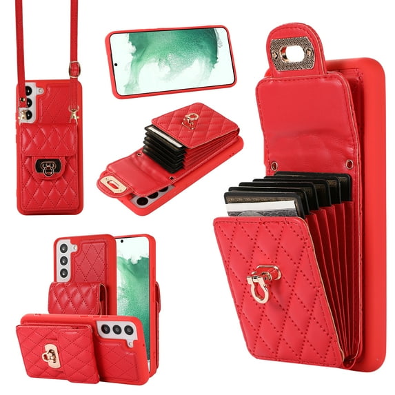 Allytech Galaxy S20 FE Case Wallet, S20 FE 5G Case,Retro PU Leather Strap Wristlet Cover Case with Snap Closure Card Holder and Kickstand for Women Wallet Case for Samsung Galaxy S20 FE -