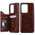 thumbnail image 1 of Allytech Galaxy S20 Ultra Case 6.9", S20 Ultra Wallet Case, Slim Fit Butterfly Embossed PU Leather Shockproof Full Protection Cards Slots Back Cover Shell for Samsung Galaxy S20 Ultra, Brown, 1 of 9
