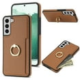 thumbnail image 1 of Allytech Galaxy S21 FE 5G Case Cover Wallet, PU Leather with Ring Holder Stand Protective Shockproof Slim Fit Shell Phone Case Cover for Samsung Galaxy S21 FE 5G - Brown, 1 of 8