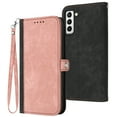 thumbnail image 1 of Allytech Galaxy S21 FE 5G Flip Phone Case Cover, Premium PU Leather Kickstand Wrist Strap Card Holder Slots TPU Interior Folio Magnetic Wallet Case for Samsung Galaxy S21 FE 5G 6.4-inch Phone, Pink, 1 of 8