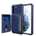 thumbnail image 1 of Allytech Galaxy S21 FE Cover Case for Samsung Galaxy S21 FE 5G 6.4 inch 2021, Wallet Credit/Bank Card Pockets Back Flip Hard PC Scratch-Free Case for Samsung Galaxy S21 FE, Darkblue, 1 of 7