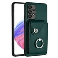 thumbnail image 1 of Allytech Galaxy S21 FE Wallet Case with Ring Holder Stand, Retro PU Leather Cards Slots Shockproof Kickstand Anti-Scratch Protective Phone Case for Samsung Galaxy S21 FE - Green, 1 of 6