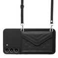 thumbnail image 1 of Allytech Galaxy S21 FE Wallet Case with Shoulder Strap, RFID Blocking Luxury PU Leather Shockproof Cards Slots Stand Anti-Scratch Magnetic Closure Phone Case for Samsung Galaxy S21 FE, Black, 1 of 9