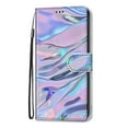 thumbnail image 1 of Allytech Galaxy S21 Plus Wallet Case with Hand Wrist, Flip Cover Stylished Pattern Cover with Cards Slots Kickstand Shockproof Slim Phone Case for Samsung Galaxy S21 Plus, Flsorescence, 1 of 7