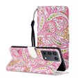 thumbnail image 1 of Allytech Galaxy S21 Ultra Case, Embossed Colorful Pattern Folio Flip PU Leather Stand Impact Resistant Drop Protection Shockproof Cards Slots Wallet Case Cover for Samsung Galaxy S21 Ultra, Pattern, 1 of 7