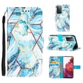 thumbnail image 1 of Allytech Galaxy S21 Wallet Case, Galaxy S21 Case, Marble Pattern PU Leather Kickstand Flip Cover Shockproof Drop Protection Cards Holder Wallet Case for Samsung Galaxy S21, Blue, 1 of 9