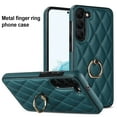 thumbnail image 1 of Allytech Galaxy S22 Case with Finger Ring, 360° Rotatable Ring Holder Kickstand Luxury PU Leather Non-Slip Shockproof Business Women Men Phone Covers for Samsung Galaxy S22 5G 6.1", Darkgreen, 1 of 8