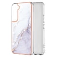 thumbnail image 1 of Allytech Galaxy S22 Case, Pretty Marble Design Heavy Duty Shockproof Hybrid Hard PC Soft TPU Bumper Three Layer Drop Protection Anti-Fall Cover Case for Samsung Galaxy S22 - White, 1 of 5