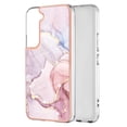 thumbnail image 1 of Allytech Galaxy S22 Case, Pretty Marble Design Heavy Duty Shockproof Hybrid Hard PC Soft TPU Bumper Three Layer Drop Protection Anti-Fall Cover Case for Samsung Galaxy S22 - Rosegold, 1 of 5