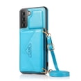 thumbnail image 1 of Allytech Galaxy S22 Plus Case, S22+ Case, With Crossbody Shoulder Strap Adjustable Protection Kickstand Shockproof Cards Holder Wallet Case Cover for Samsung Galaxy S22 Plus,Blue, 1 of 9