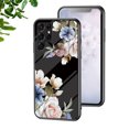 thumbnail image 1 of Allytech Galaxy S22 Ultra, Blossom Series Soft TPU Rubber Back Shell Anti-scratch Bumper Drop Protective Case for Samsung Galaxy S22 Ultra 6.8-inch 5G Phone - Black, 1 of 8