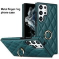 thumbnail image 1 of Allytech Galaxy S22 Ultra Case with Finger Ring, 360° Rotatable Ring Holder Kickstand Luxury PU Leather Non-Slip Shockproof Business Women Men Phone Covers for Samsung Galaxy S22 Ultra 5G 6.8Darkgreen, 1 of 8