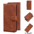 thumbnail image 1 of Allytech Galaxy S22 Ultra Case, Folio Flip Cover Folding Kickstand Drop Protection Anti-scratch Cards Holder Magnetic Clasp Wallet with Cards Slots Case Cover for Samsung Galaxy S22 Ultra - Brown, 1 of 3