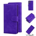 thumbnail image 1 of Allytech Galaxy S22 Ultra Case, Folio Flip Cover Folding Kickstand Drop Protection Anti-scratch Cards Holder Magnetic Clasp Wallet with Cards Slots Case Cover for Samsung Galaxy S22 Ultra - Purple, 1 of 3