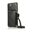 thumbnail image 1 of Allytech Galaxy S22 Ultra Case, Samsung S22 Ultra Case, With Crossbody Shoulder Strap Adjustable Protection Kickstand Shockproof Cards Holder Wallet Case Cover for Samsung Galaxy S22 Ultra,Black, 1 of 9