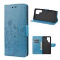 thumbnail image 1 of Allytech Galaxy S22 Ultra Case Wallet, 3D Butterfly Embossed Premium PU Leather Folio Flip Kickstand Cards Slots Wallet Case Cover for Samsung Galaxy S22 Ultra 5G 2022, Blue, 1 of 4