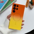 thumbnail image 1 of Allytech Galaxy S22 Ultra Magnetic Case Cover, Wireless Charging Liquid Silicone Rubber Shockproof Slim Fit Gradient Color Design Chic Back Phone Case Cover for Samsung Galaxy S22 Ultra,Orange, 1 of 1